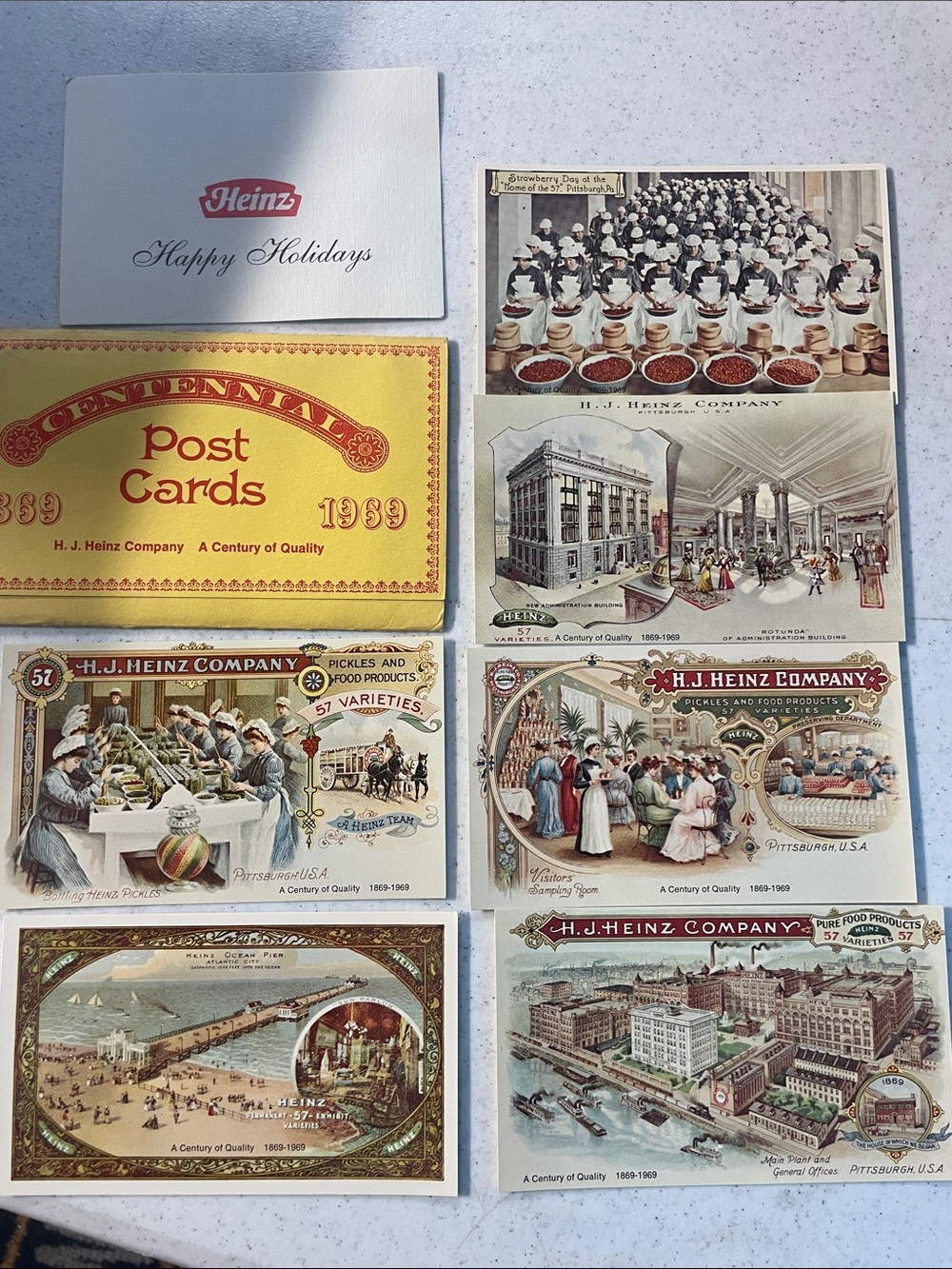 H.J. Heinz Company Centennial Postcard Set - Yellow Cover & Red Logo